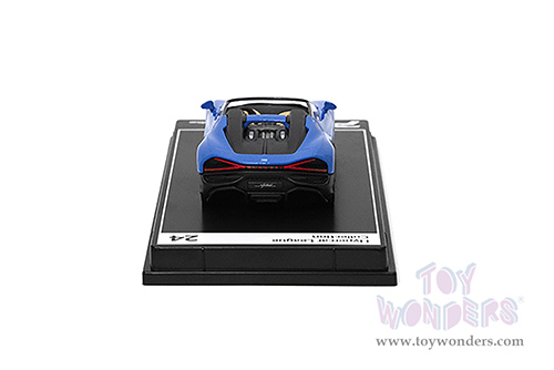 Kinsmart - PosterCars Hypercar League Collection | Bugatti Mistral (1/64 Scale diecast model car, French Racing Blue) H24