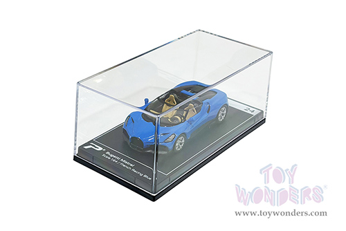Kinsmart - PosterCars Hypercar League Collection | Bugatti Mistral (1/64 Scale diecast model car, French Racing Blue) H24