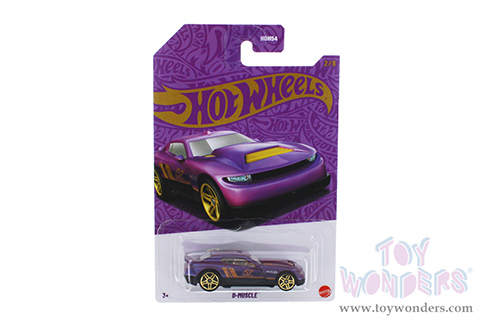 Mattel Hot Wheels - Pearl  & Chrome Assorted - 57th Anniversary Series (3" diecast model car, Purple/Gold) HDH54956G