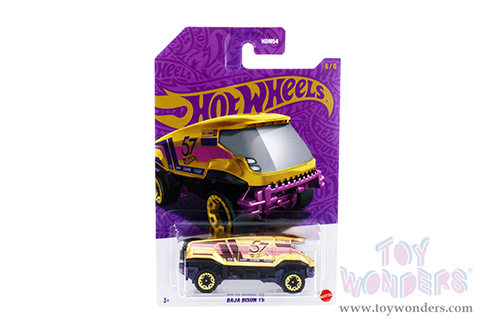 Mattel Hot Wheels - Pearl  & Chrome Assorted - 57th Anniversary Series (3" diecast model car, Purple/Gold) HDH54956G