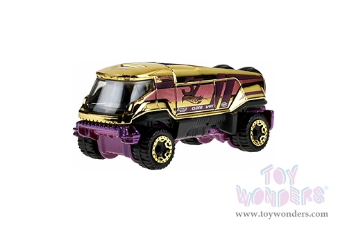 Mattel Hot Wheels - Pearl  & Chrome Assorted - 57th Anniversary Series (3" diecast model car, Purple/Gold) HDH54956G