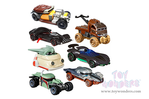 Mattel Hot Wheels - Star Wars Blockbuster Character Car Assorted (3" scale diecast model car, Asstd.) HHB74956H