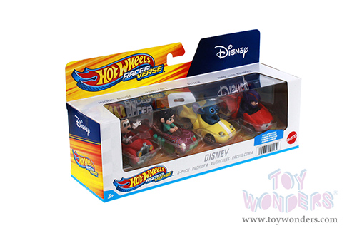 Mattel Hot Wheels - Racer Verse™ Disney 4-Pack Character Car (2.25" diecast model car, Asstd.) HKD319564