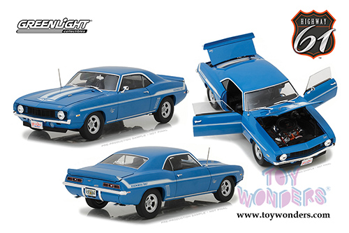 Greenlight Highway 61 - Fast & Furious | Brian's Chevrolet&reg; Yenko&trade; Camaro&reg; Hard Top (1969, 1/18 scale diecast model car, Blue) HWY18001