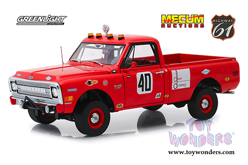Greenlight Highway 61 - Mecum Auctions | Chevrolet&reg; C10 Baja 1000 #40 Pickup Truck (1969, 1/18 scale diecast model car, Red) HWY18007