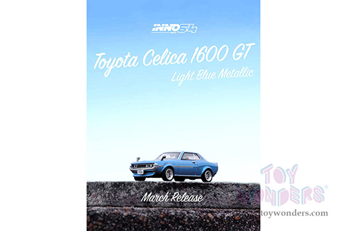 Inno Models - Toyota Celica 1600GTV (TA22) (1/64 scale diecast model car, Metallic Blue) IN641600-MBL