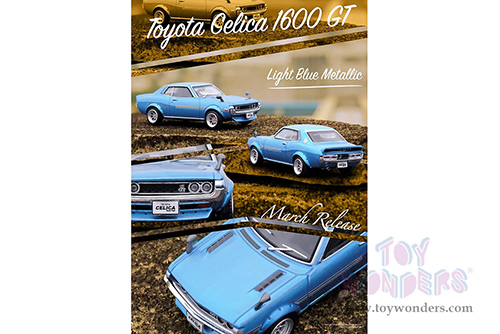 Inno Models - Toyota Celica 1600GTV (TA22) (1/64 scale diecast model car, Metallic Blue) IN641600-MBL