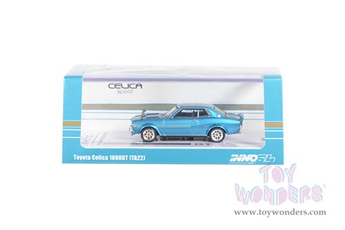 Inno Models - Toyota Celica 1600GTV (TA22) (1/64 scale diecast model car, Metallic Blue) IN641600-MBL