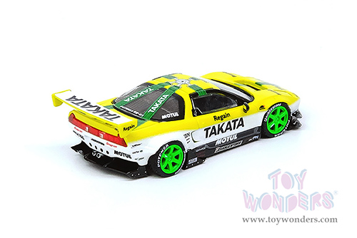 Inno Models - Honda NSX (NA1) Rocket Bunny V2 Aero TAKATA DOME Concept Livery (1/64 scale diecast model car, Yellow/White/Green) IN64NSXP-TKT