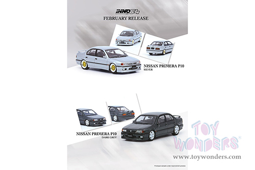 Inno Models - Nissan Primera P10 (1/64 scale diecast model car, Silver) IN64P10-SIL