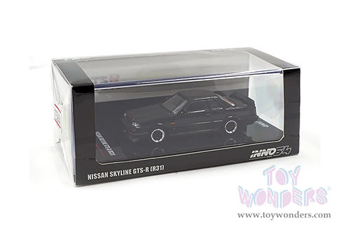 Inno Models - Nissan Skyline GTS-R (R31) (1987, 1/64 scale diecast model car, Black/Gun Metal Grey) IN64R31-BGM