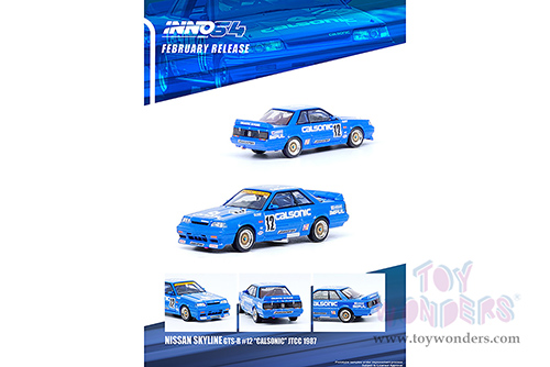 Inno Models - Nissan Skyline GTS-R (R31) #12 "Calsonic" JTCC Japanese Touring Car Championship (1989)(1/64 scale diecast model car, Blue) IN64R31-CA12