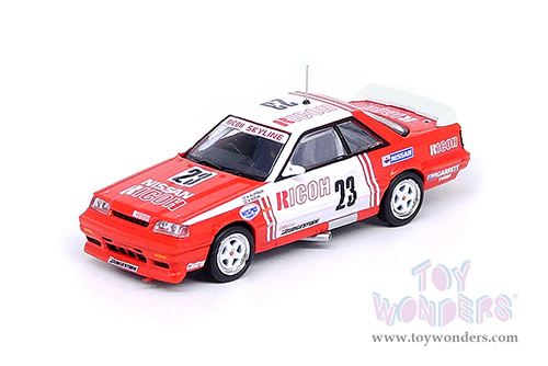 Inno Models - Nissan Skyline GTS-R (R31) #23 "RICOH" JTCC Japanese Touring Car Championship (1988)(1/64 scale diecast model car, Red/White) IN64R31-RI23