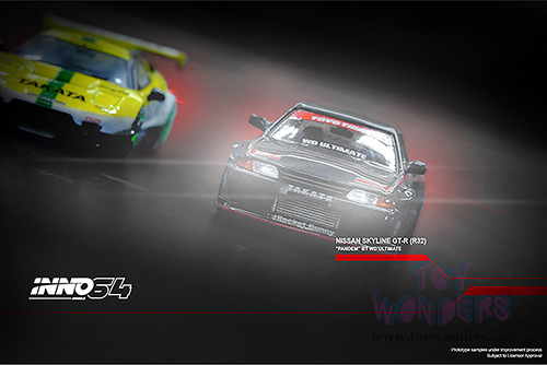 Inno Models - Nissan Skyline GT-R (R32) Pandem "By WD Ultimate" (1/64 scale diecast model car, Dark Blue) IN64R32P-WDU