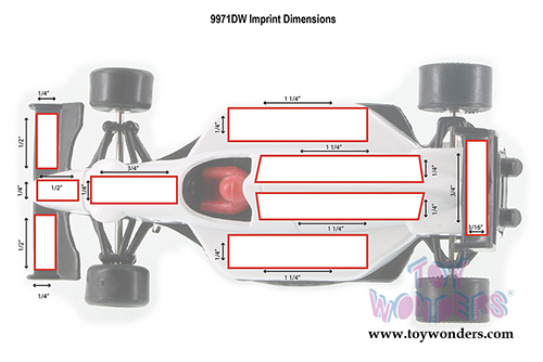 Sports Racer (5" diecast model, White) 9971DW