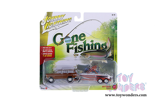 Round 2 Johnny Lightning - Gone Fishing 2017 Release 3 Set B (1/64 scale diecast model car, Asstd.) JLBT003/36B