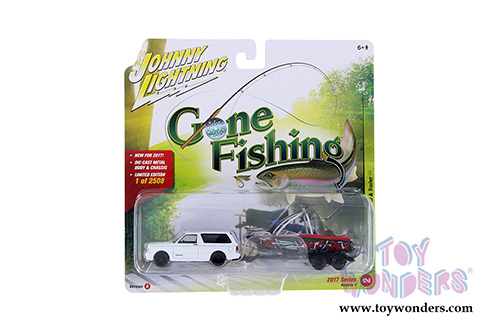 Round 2 Johnny Lightning - Gone Fishing 2017 Release 3 Set A (1/64 scale diecast model car, Asstd.) JLBT003/36A