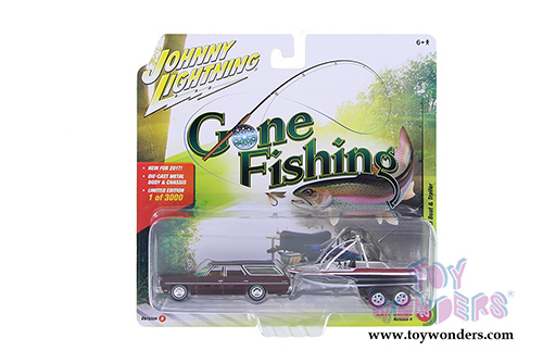 Round 2 Johnny Lightning - Gone Fishing 2017 Release 4 Set A (1/64 scale diecast model car, Asstd.) JLBT004/36A