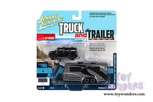 Round 2 Johnny Lightning - Truck and Trailer 2018 Release 3 Set A (1/64 scale diecast model car, Asstd.) JLBT008/36A