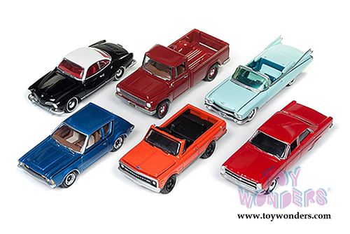 Round 2 Johnny Lightning - Classic Gold 2017 Release 1 Set A (1/64 scale diecast model car, Asstd.) JLCG007/12A