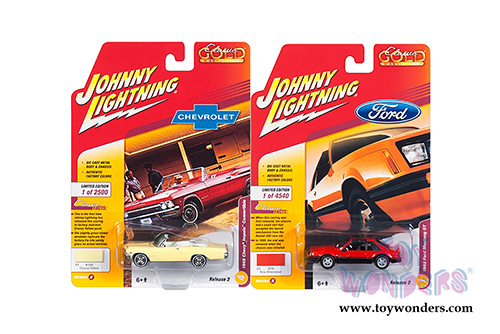 Round 2 Johnny Lightning - Classic Gold 2018 Release 2 Set A (1/64 scale diecast model car, Asstd.) JLCG014/12A