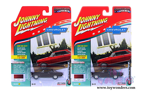 Round 2 Johnny Lightning - Muscle Cars U.S.A. | Chevy&reg; Nova&trade; SS&trade; (1965, 1/64 scale diecast model car, Madeira Maroon) JLMC010/24A