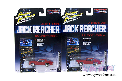 Round 2 Johnny Lightning -  Muscle Cars U.S.A. | Jack Reacher Chevrolet&reg; Chevelle&reg; SS&trade; Hardtop (1970, 1/64 scale diecast model car, Red w/Black) JLCP6002/24