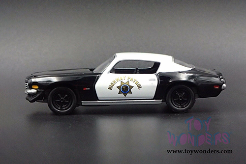 Johnny Lightning/Mijo Exclusives - Chevrolet&reg; Camaro Z28&reg; California Highway Patrol (CHP) (1970, 1/64 scale diecast model car, Black/White) JLCP7025/24