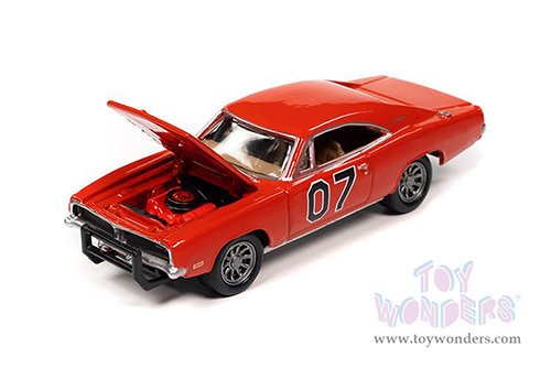 OK Toys Exclusive - Round 2 Johnny Lightning | Dodge Charger R/T #07 NITRO XGT (1969, 1/64 scale diecast model car, V2 Hemi Orange) JLCP7380/OR