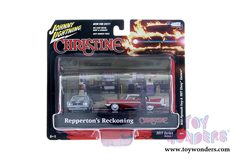 Round 2 Johnny Lightning - Silver Screen Machines | Ghostbusters and Christine assortment Dioramas (1/64 scale diecast model car, Asstd.) JLDR001/24