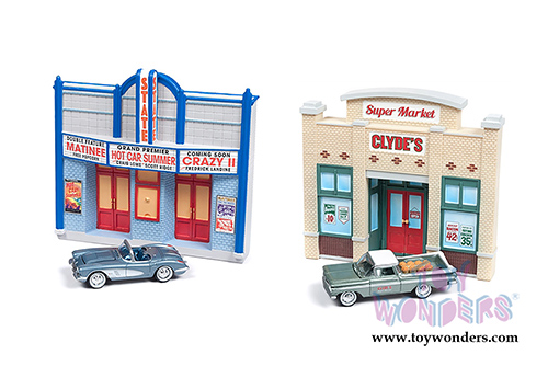 Round 2 Johnny Lightning - Diorama 2018 Release 2 (1/64 scale diecast model car, Asstd.) JLDR003/24