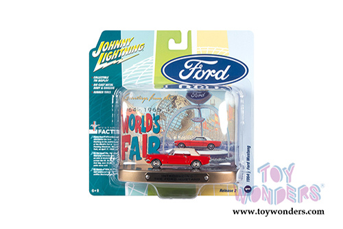 Round 2 Johnny Lightning - Dioramas 2020 Release 2 | Fair Tin Display with 1964 Ford Mustang and Norwood Tin Display with 1967 Chevy&reg; Camaro&reg; (1/64 scale diecast model car, Asstd.) JLDR012/24