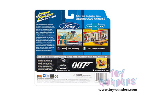 Round 2 Johnny Lightning - Dioramas 2020 Release 2 | Fair Tin Display with 1964 Ford Mustang and Norwood Tin Display with 1967 Chevy&reg; Camaro&reg; (1/64 scale diecast model car, Asstd.) JLDR012/24