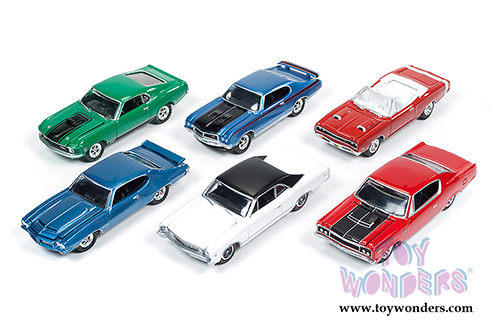 Round 2 Johnny Lightning - Muscle Cars USA Release 1 Set B  (1/64 scale diecast model car, Asstd.) JLMC001/48B