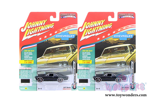 Round 2 Johnny Lightning - Chevy&reg; Chevelle&reg; Malibu&trade; Hardtop (1967, 1/64 scale diecast model car, Black) JLMC006/24A