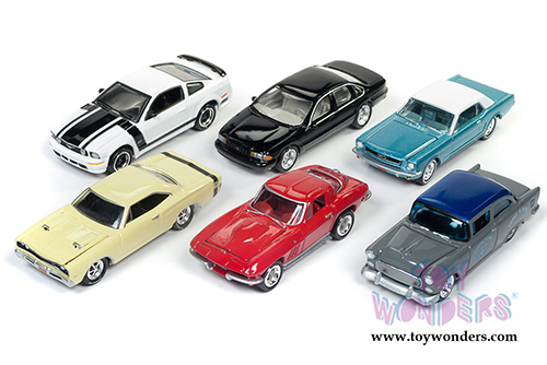 Round 2 Johnny Lightning - Muscle Cars USA 2017 Release 4 Set A (1/64 scale diecast model car, Asstd.) JLMC007/48A