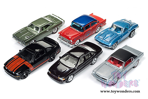 Round 2 Johnny Lightning - Muscle Cars USA 2017 Release 4 Set B (1/64 scale diecast model car, Asstd.) JLMC007/48B