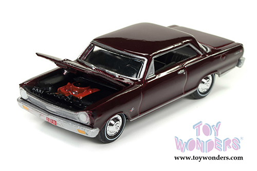 Round 2 Johnny Lightning - Muscle Cars U.S.A. | Chevy&reg; Nova&trade; SS&trade; (1965, 1/64 scale diecast model car, Madeira Maroon) JLMC010/24A