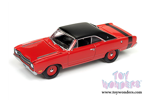 Round 2 Johnny Lightning - Muscle Cars Dodge Dart Swinger (1969, 1/64 scale diecast car | Bright Red/Black) JLMC011/24B