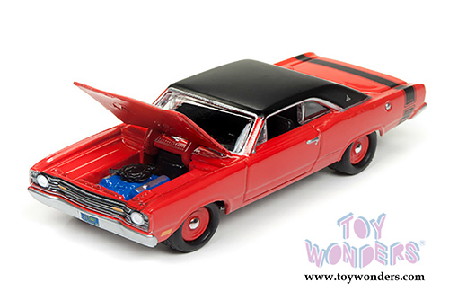 Round 2 Johnny Lightning - Muscle Cars Dodge Dart Swinger (1969, 1/64 scale diecast car | Bright Red/Black) JLMC011/24B