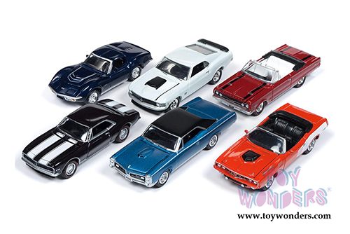 Round 2 Johnny Lightning - Muscle Cars USA 2018 Release 4 Set A (1/64 scale diecast model car, Asstd.) JLMC016/48A