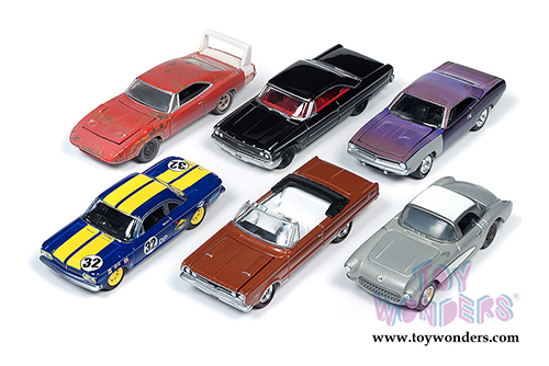 Round 2 Johnny Lightning - Muscle Cars USA 2019 Release 2 Set A (1/64 scale diecast model car, Asstd.) JLMC020/48A