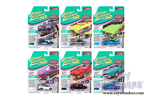 Round 2 Johnny Lightning - Muscle Cars USA 2019 Release 3 Set B (1/64 scale diecast model car, Asstd.) JLMC021/48B