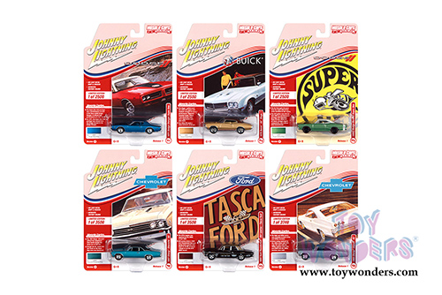 Round 2 Johnny Lightning - Muscle Cars USA 2021 Release 1 Set A (1/64 scale diecast model car, Asstd.) JLMC025/48A