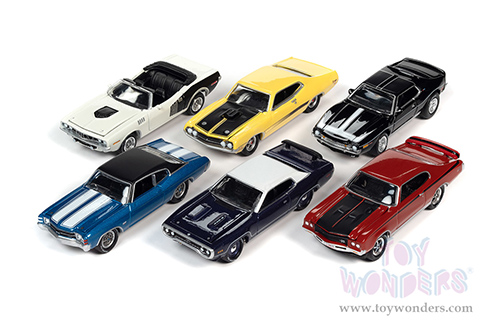 Round 2 Johnny Lightning - Muscle Cars U.S.A. 2021 Release 2 Set A (1/64 scale diecast model car, Asstd.) JLMC026/48A