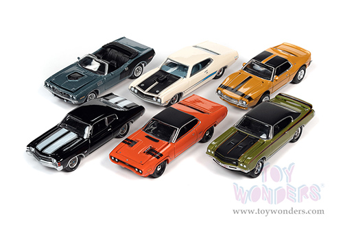 Round 2 Johnny Lightning - Muscle Cars U.S.A. 2021 Release 2 Set B (1/64 scale diecast model car, Asstd.) JLMC026/48B