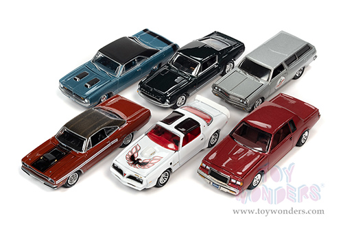 Round 2 Johnny Lightning - Muscle Cars U.S.A. 2021 Release 3 Set B (1/64 scale diecast model car, Asstd.) JLMC027/48B