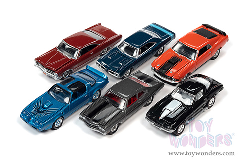 Round 2 Johnny Lightning - Muscle Cars U.S.A. 2022 Release 1 Set B (1/64 scale diecast model car, Asstd.) JLMC029/48B