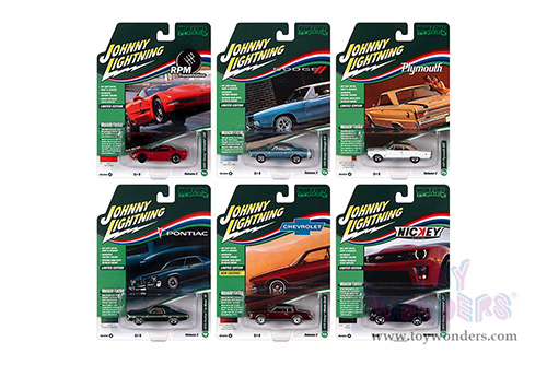 Round 2 Johnny Lightning - Muscle Cars U.S.A. 2022 Release 2 Set A (1/64 scale diecast model car, Asstd.) JLMC030/48A
