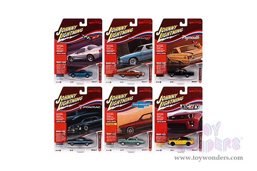 Round 2 Johnny Lightning - Muscle Cars U.S.A. 2022 Release 2 Set B (1/64 scale diecast model car, Asstd.) JLMC030/48B